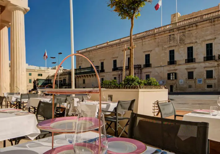 Fifty Nine Republic Restaurant, located opposite The Grand Masters Palace in Valletta