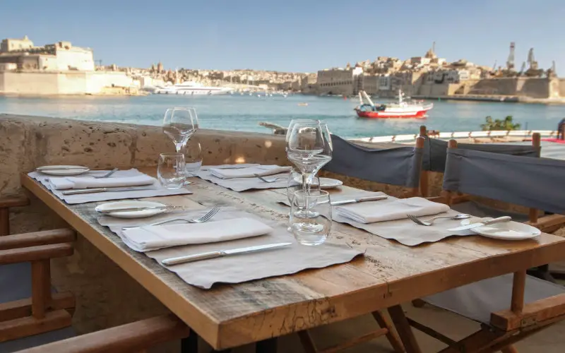 Scenic views of the Grand Harbour at Harbour Club: One of the best Valletta restaurants.