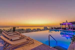 Rooftop pool at AX The Palace Hotel in Sliema.