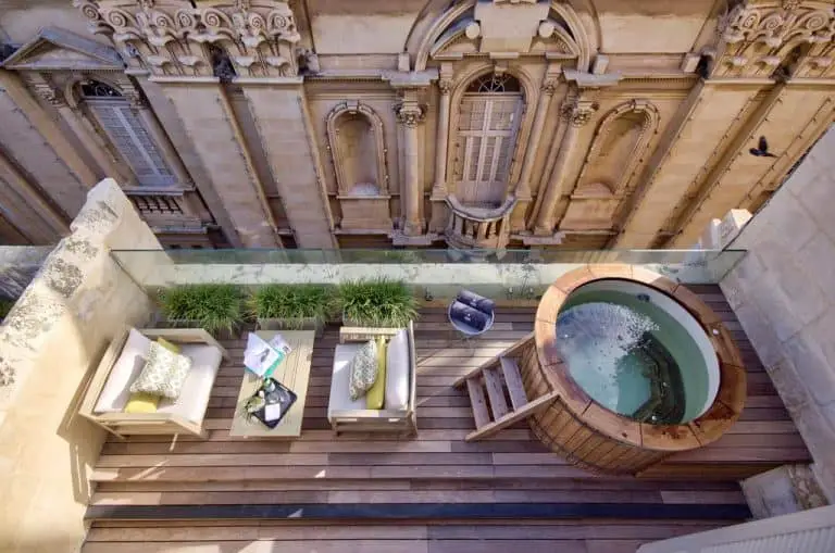 Holidaying in Valletta in style: One of the terraces with jacuzzi at Casa Ellul.