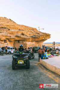 Quad bike tour en route in Gozo, near the Xwejni salt pans.