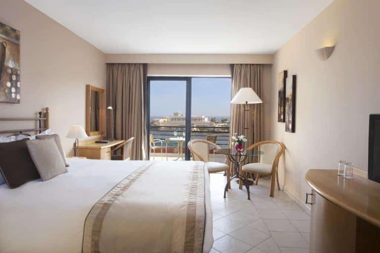 Standard room at the Marina Hotel Corinthia Beach Resort.