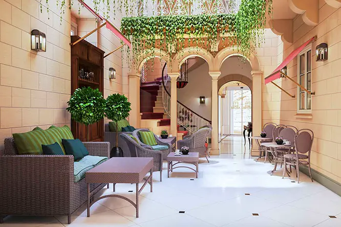 The stunning Palazzo Bifora hotel in Mdina.