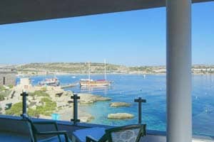 Seafront apartment holiday let in Mellieha.