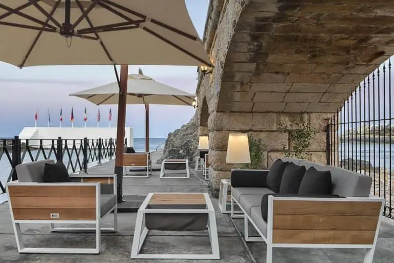 Outdoor terrace at Westin Dragonara Resort Malta.