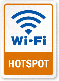 Wi-fi hotspot sign which you're likely to come across in Malta.