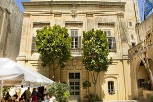 Entrance to the Xara Palace Hotel Malta in Mdina.